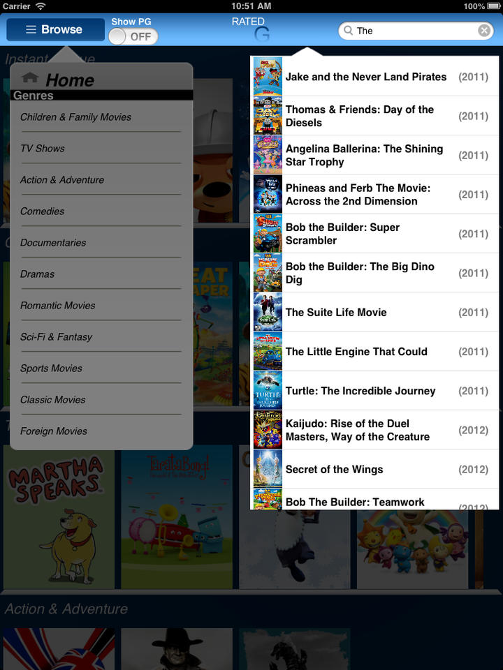 Netflix Mobile App in WBC Software Lab, TamilNadu, Karaikudi, India.