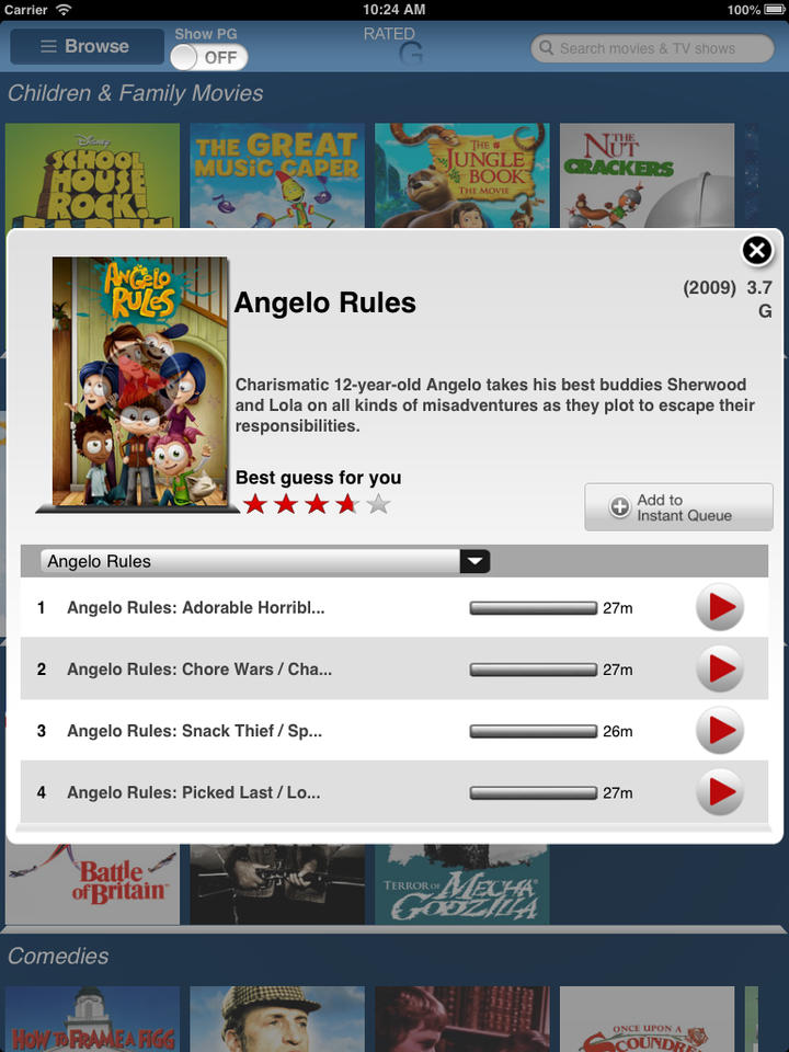 Netflix Mobile App in WBC Software Lab, TamilNadu, Karaikudi, India.